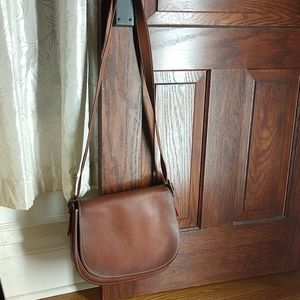AutheCOACH Leather Saddle Bag, Very Good Condition